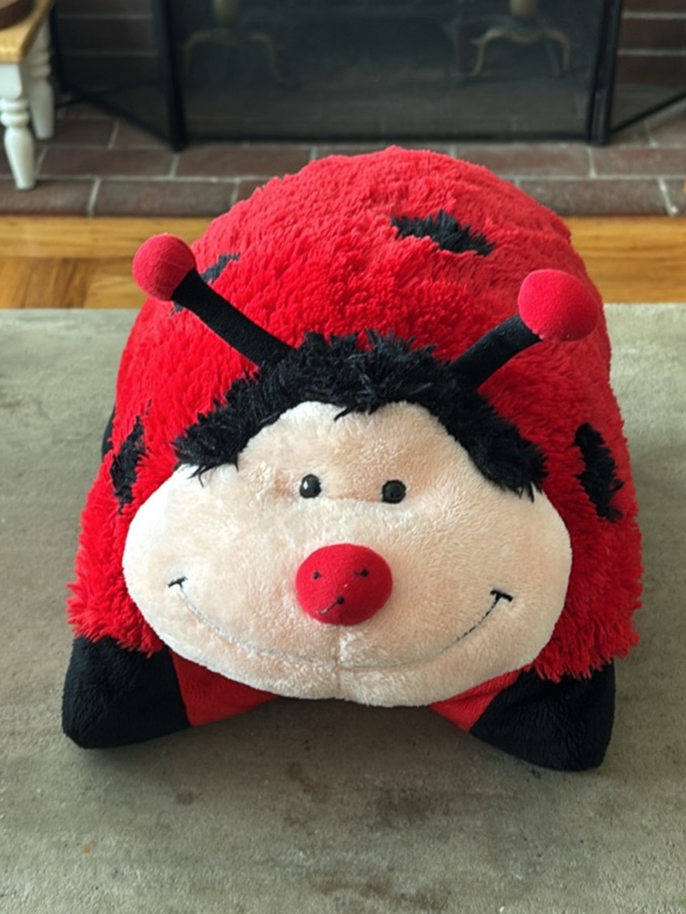 Retired Pillow Pet Ms. Ladybug 18” Red Black Soft Stuffed Plush Animal Pets